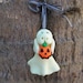 CUSTOM ORDER - Manatee Glow-in the-Dark Ghost with Jack-o-Lantern Halloween Ornament