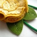 30% off SALE Goldenrod Felt and Fabric Floral Headband Yellow with Moss Leaves by OrdinaryMommy