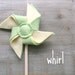 Pastel Felt Pinwheel Hair Clip Pistachio Green and Vanilla for Spring by OrdinaryMommy