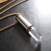 Antidote - Biggest Quartz Crystal Recycled Silver Bullet Casing Necklace - OOAK