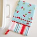 Oven Mitt - Hot Pad Cherry and Stripe