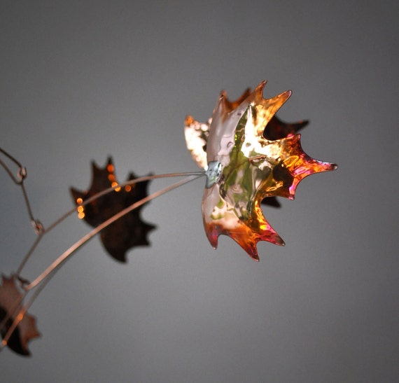 Free Shipping on Handmade Copper Mobile w/ Hammered Maple