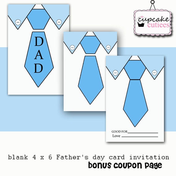 items similar to fathers day tie digital card templates