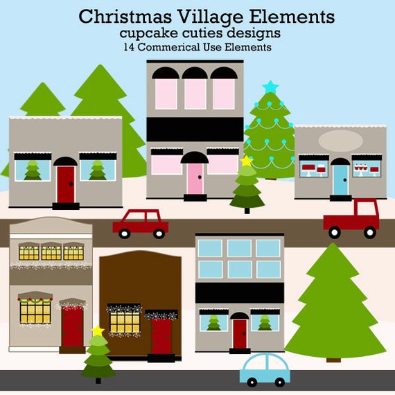 christmas village clipart free - photo #30