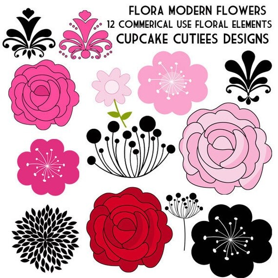 modern flower clipart - photo #45