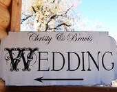 Items similar to WEDDING Signs CUSTOM Bride and Groom Arrow Outdoor ...