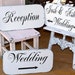 CEREMONY / COCKTAILS / RECEPTION Wedding Signs Set of 3 w/ Arrows 15 x 7