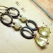 Lemon Quartz Dangly Earrings Long Yellow Gemstone Earrings Faceted Nugget Antiqued Brass Bold Rustic Wire Wrapped Jewelry