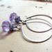Purple Ametrine Earrings Amethyst Earrings Sterling Silver Hoop Earrings Tanzanite Blue Earrings Spring Fashion Jewelry