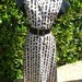 SALE 1930s 1940s vintage style cotton cap sleeve dress 42 bust Ready To Ship