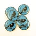 Bird Silhouette on Blue buttons. Handmade Buttons. Sewing Buttons. 6.