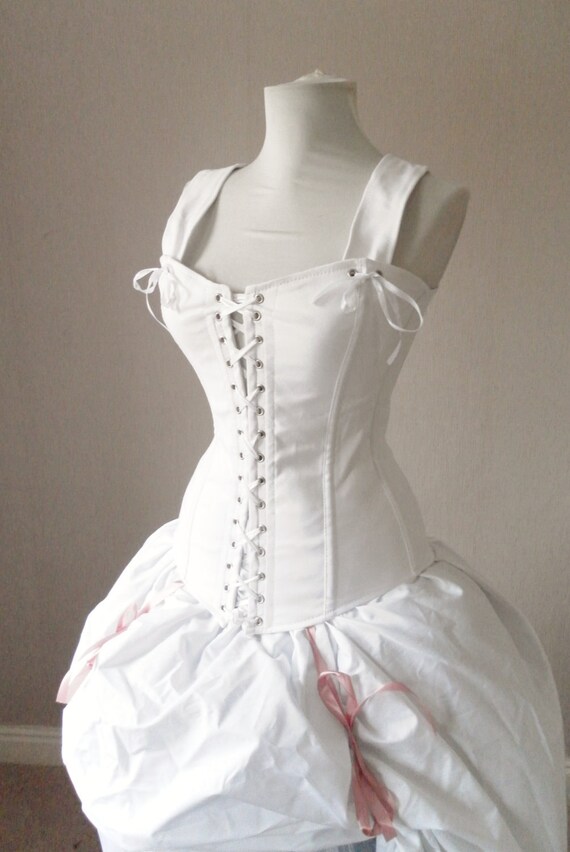 white corset skirt