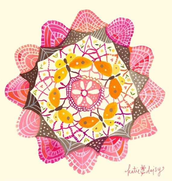8x10 - Butterfly Doily - vertical print