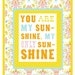 8.5 x 11 You Are My Sunshine