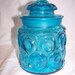 Vintage Blue Moon & Stars Small Canister Number 1