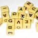 Vintage (1950s) Spill and Spell Letter Dice Cubes for Altered Art