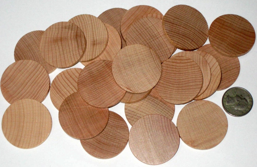 22 Wooden Discs 1.5 for Crafts Scrapbooking Jewelry