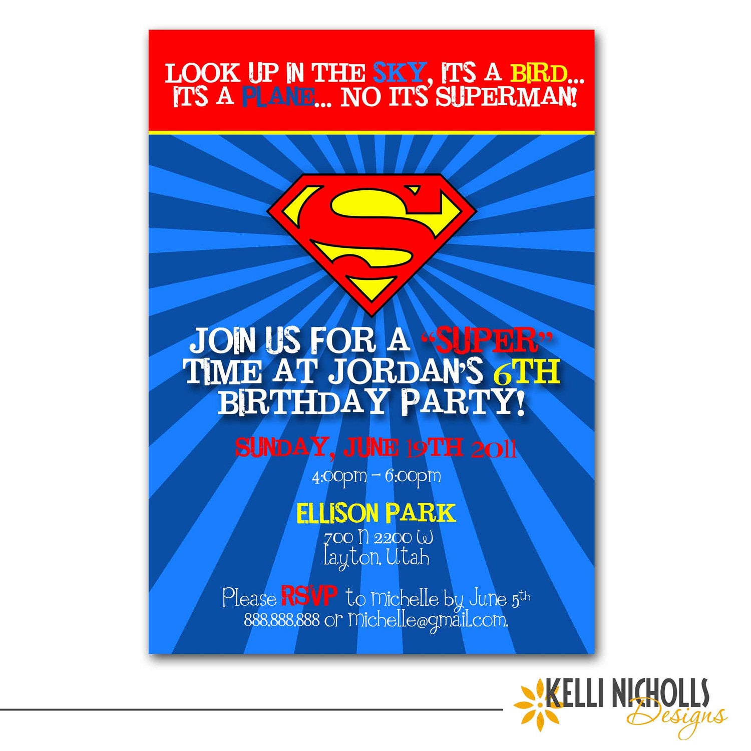 Superman Invitation Ideas 2