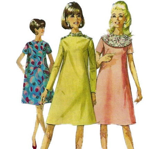 Vogue Vintage 50s Detachable Collar Dress Pattern 8851 | eBay