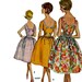 Simplicity 3964 Vintage 60s Full Skirted Sun Dress Pattern Proportioned Size 14 Bust 34