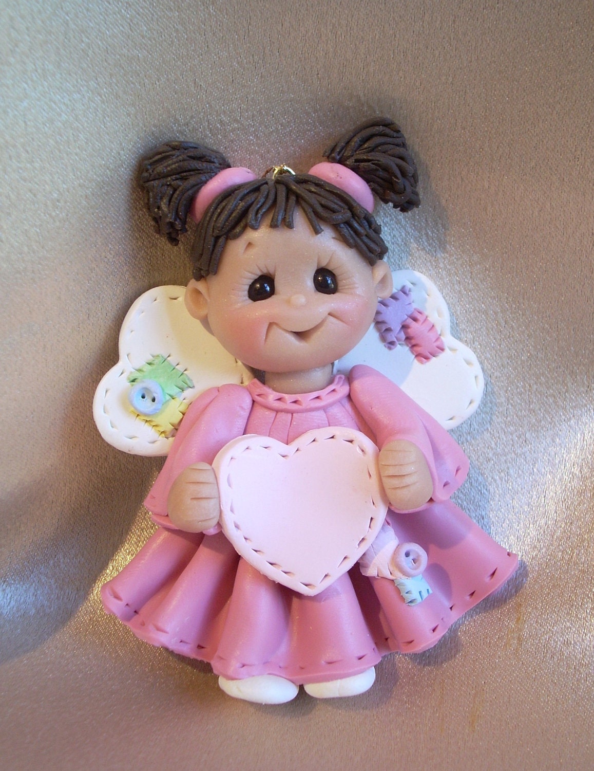 polymer clay angel angelic toddler child personalized