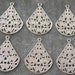 BULK LOT - Fifty (50) Silver Plated 23x29mm Filigree Teardrop Drops Charms Findings - Save over 10 percent