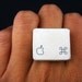 Computer Key Jewelry - Custom Made to Order- Sterling Black or White Command Key Ring
