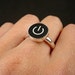 Computer Key Jewelry - Custom Made to Order- Sterling Black or White Power Standby Symbol Ring