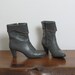 50% OFF // GREY LEATHER ankle boots, 7