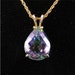 14K Gold Pear-Shaped Mystic Topaz Pendant FJ-116