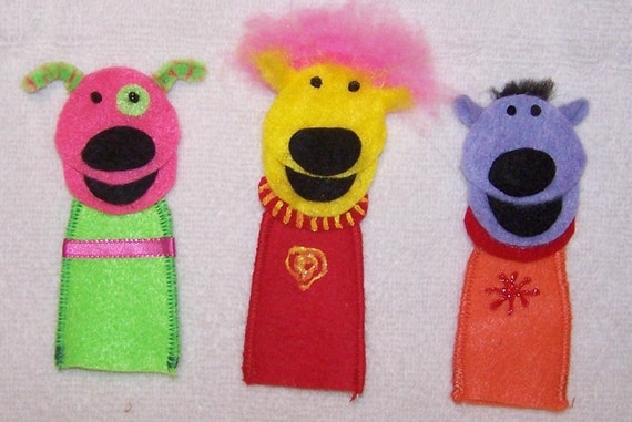 Items similar to Jack's Big Music Show Inspired Felt Finger Puppets on Etsy