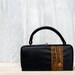 gold wood grain purse