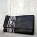 black and white wood grain wallet