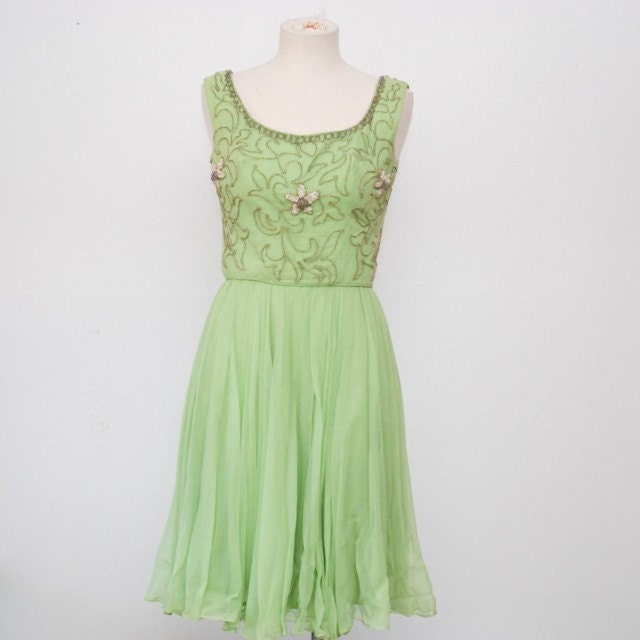 Vintage Mint Green Dress S
