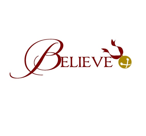 Believe Polar Express Christmas Bell Vinyl Wall Art Decal or