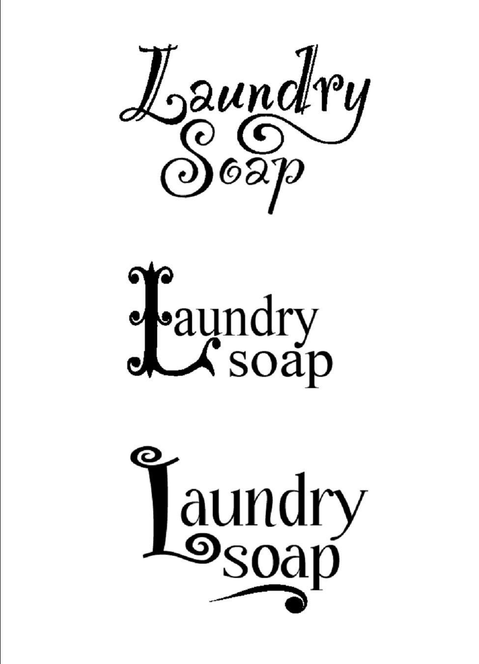 Items similar to Laundry Soap Label for the Laundry Room Vinyl Decal- CHOOSE Your Favorite ...