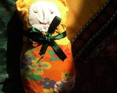 Cheburaha - Hand sewn soft recycled rag toy with a vintage\/shabby chic look