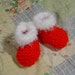 French Santa Baby Booties Knitting Pattern PDF