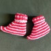 French Candy Cane Baby Elf Booties, Fast and Easy Pattern PDF