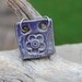 Pottery Focal Pendant Purple Flower 56 Free Shipping