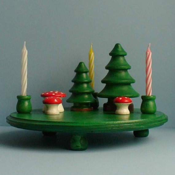 Cake Topper Wooden Woodland Forest by TheEnchantedCupboard