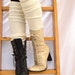 CREAM essential ribbed knit leg warmer