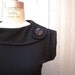 Lady-chic organic black cotton retro top medium
