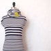 Spring Sale - FREE SHIPPING -Stripes obsession Crew neck tunic in nacy size small