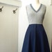 SALE 35% off Nautical High-low dress in navy SIZE Small