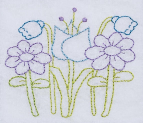 flowers embroidery pattern packet flower embroidery design