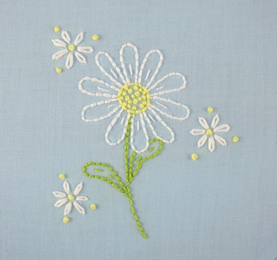 daisy hand embroidery pattern daisy embroidery daisy design