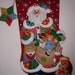 Finished Felt Christmas Stocking - Patchwork Santa