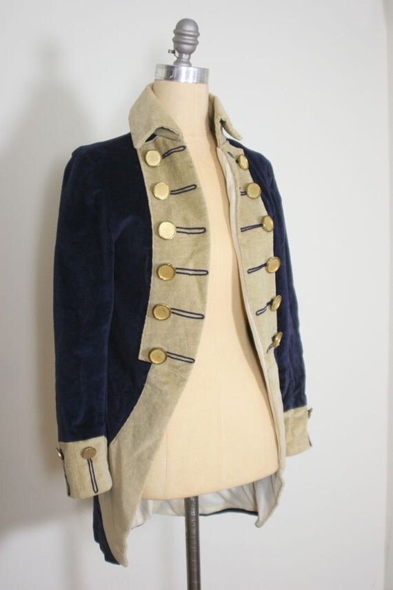 Vintage military jacket / Navy blue band jacket