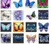 Scrabble Tile Butterfly Butterflies Digital Images 3/4 inch or 1 inch sizes